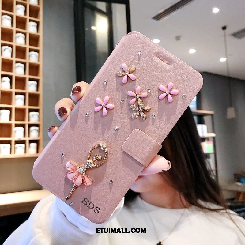 Etui Xiaomi Redmi 8 Czerwony Skórzany Futerał Rhinestone Moda Ochraniacz Futerał Oferta