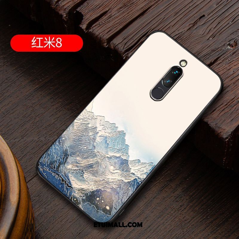 Etui Xiaomi Redmi 8 Relief Niebieski Chiński Styl Silikonowe Czerwony Pokrowce Sprzedam