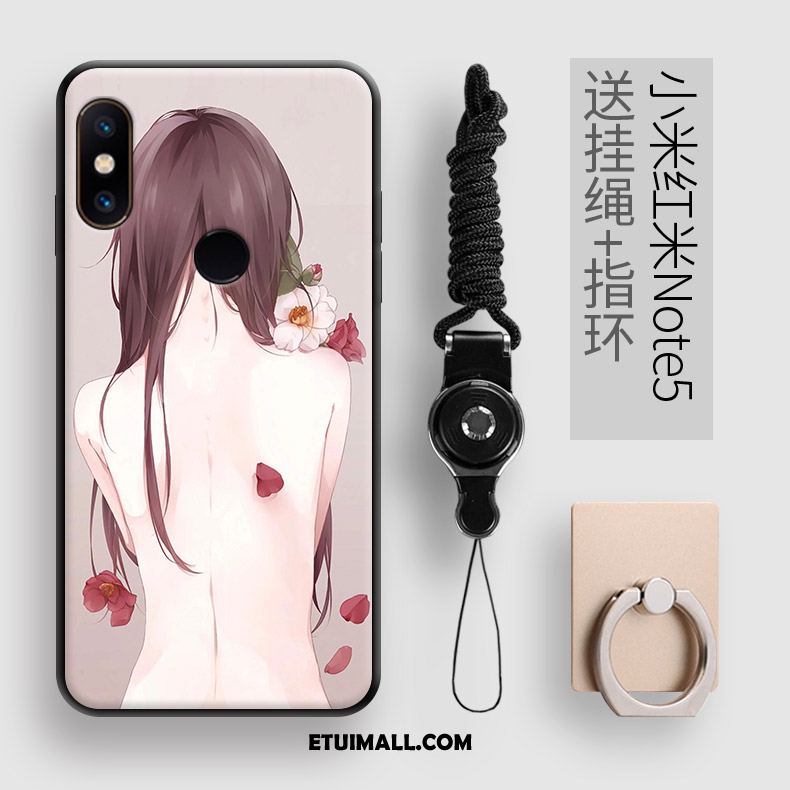 Etui Xiaomi Redmi Note 5 Sztuka Moda Czerwony Netto Nubuku All Inclusive Obudowa Tanie