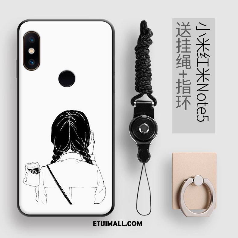 Etui Xiaomi Redmi Note 5 Sztuka Moda Czerwony Netto Nubuku All Inclusive Obudowa Tanie