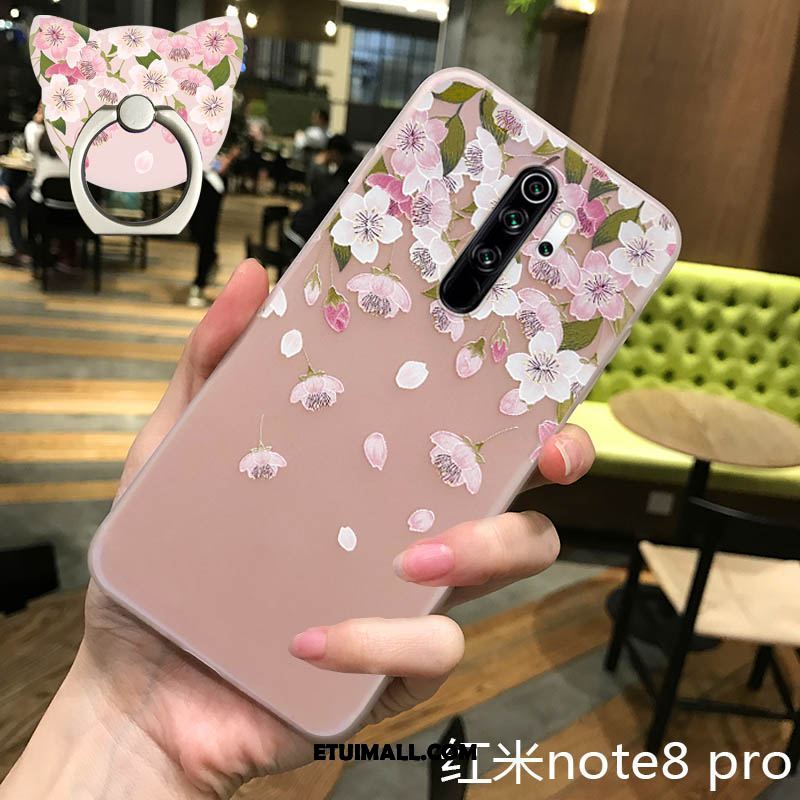 Etui Xiaomi Redmi Note 8 Pro Modna Marka Sakura Telefon Komórkowy Drzewa Anti-fall Obudowa Kup