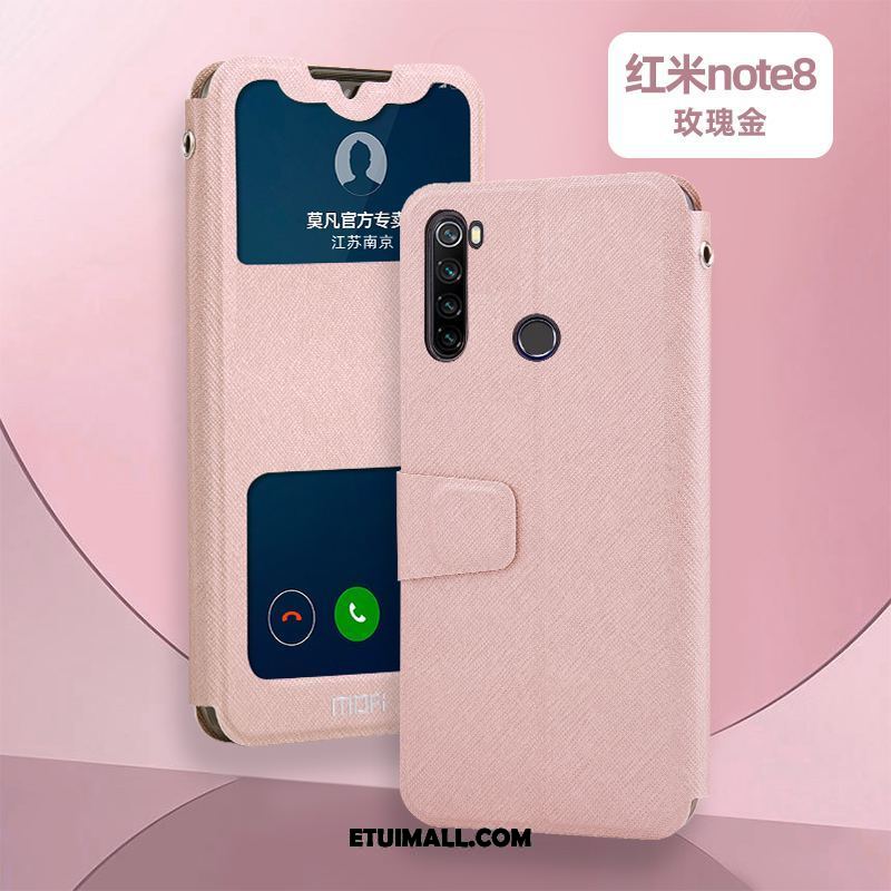 Etui Xiaomi Redmi Note 8 Pro Ochraniacz Anti-fall Klapa Różowe All Inclusive Obudowa Tanie