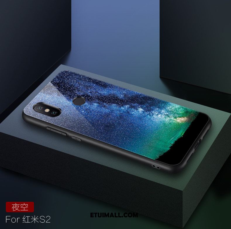 Etui Xiaomi Redmi S2 Ciemno Niebieski Anti-fall Silikonowe All Inclusive Szkło Obudowa Dyskont