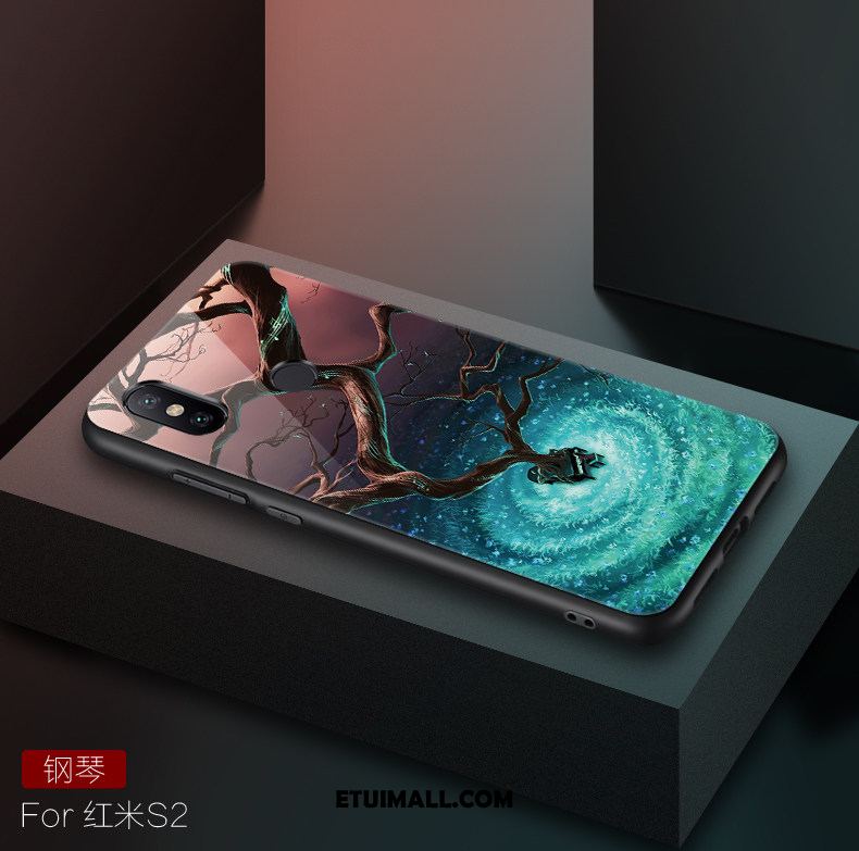 Etui Xiaomi Redmi S2 Ciemno Niebieski Anti-fall Silikonowe All Inclusive Szkło Obudowa Dyskont