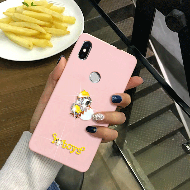 Etui Xiaomi Redmi S2 Rhinestone Silikonowe Wysoki Kreskówka Telefon Komórkowy Futerał Sklep