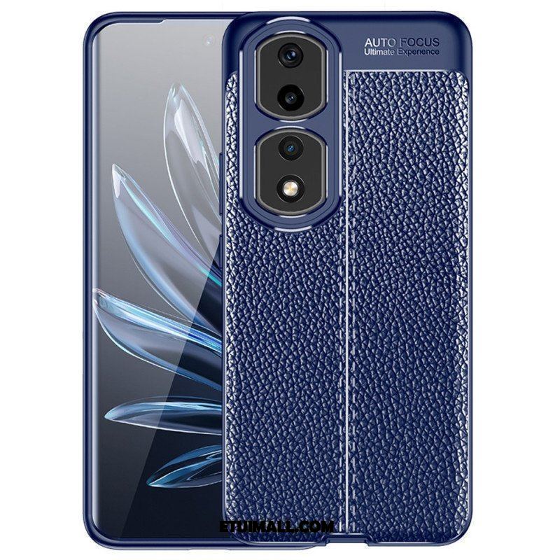 Etui do Honor 90 Pro Efekt Skóry Liczi Z Podwójną Linią