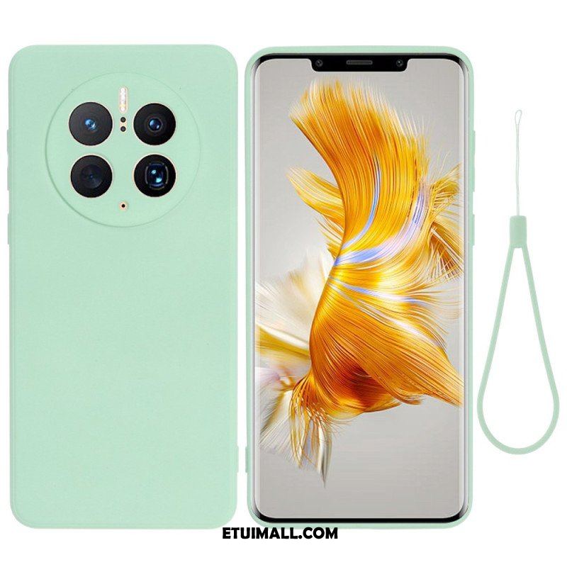 Etui do Huawei Mate 50 Pro Płynny Silikon Ze Smyczą