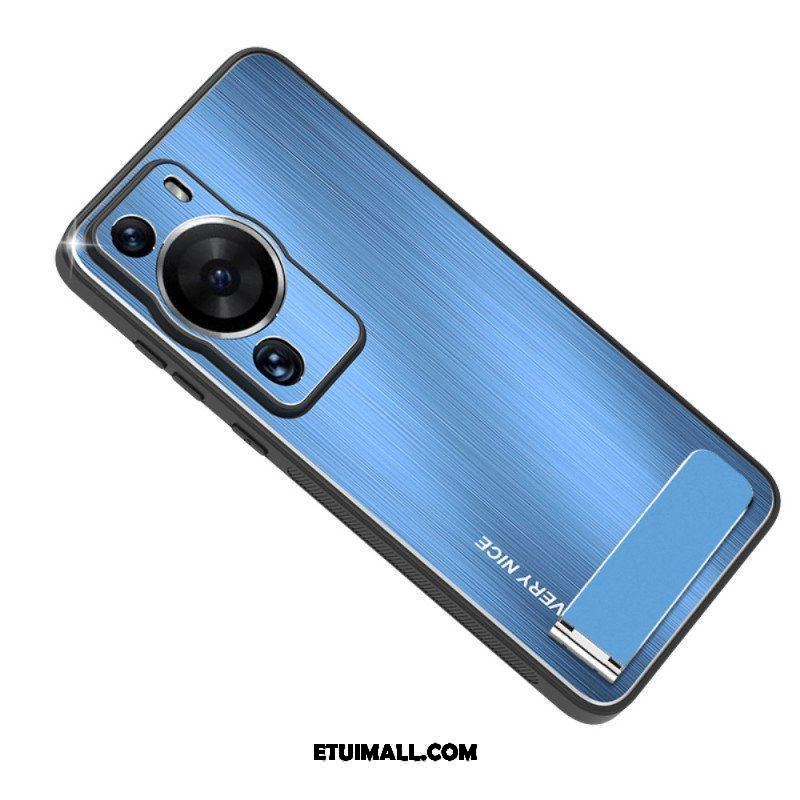 Etui do Huawei P60 Pro Szczotkowane Aluminium Ze Wspornikiem