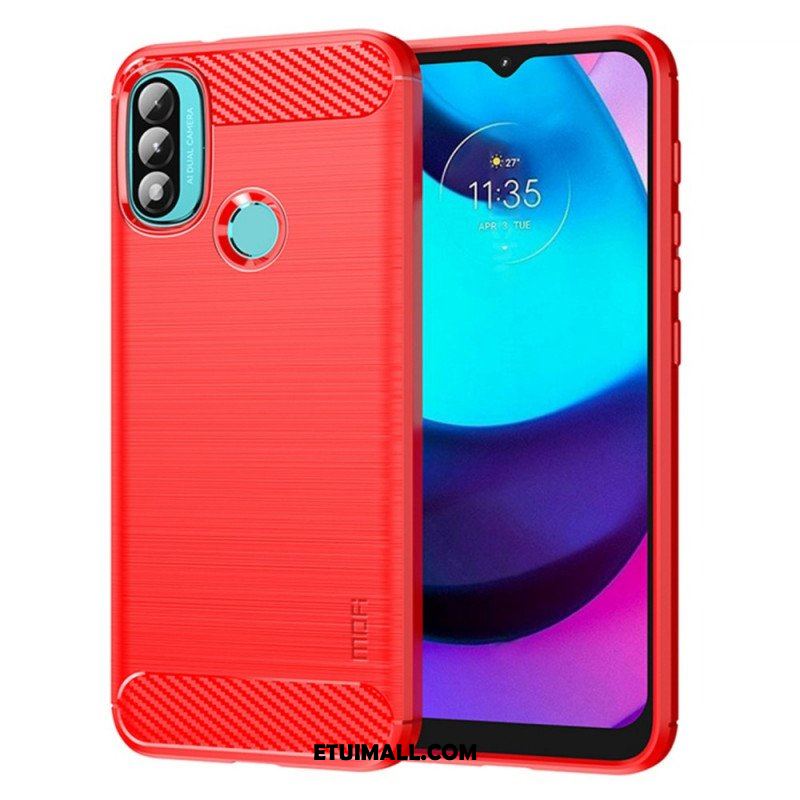 Etui do Moto E40 / E30 / E20 Szczotkowane Włókno Węglowe Mofi