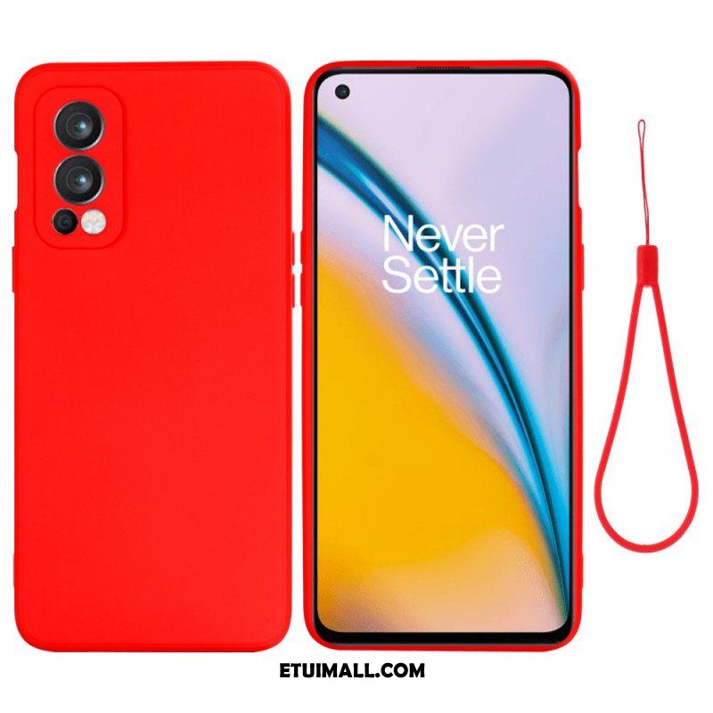 Etui do OnePlus Nord 2 5G Płynny Silikon Ze Smyczą