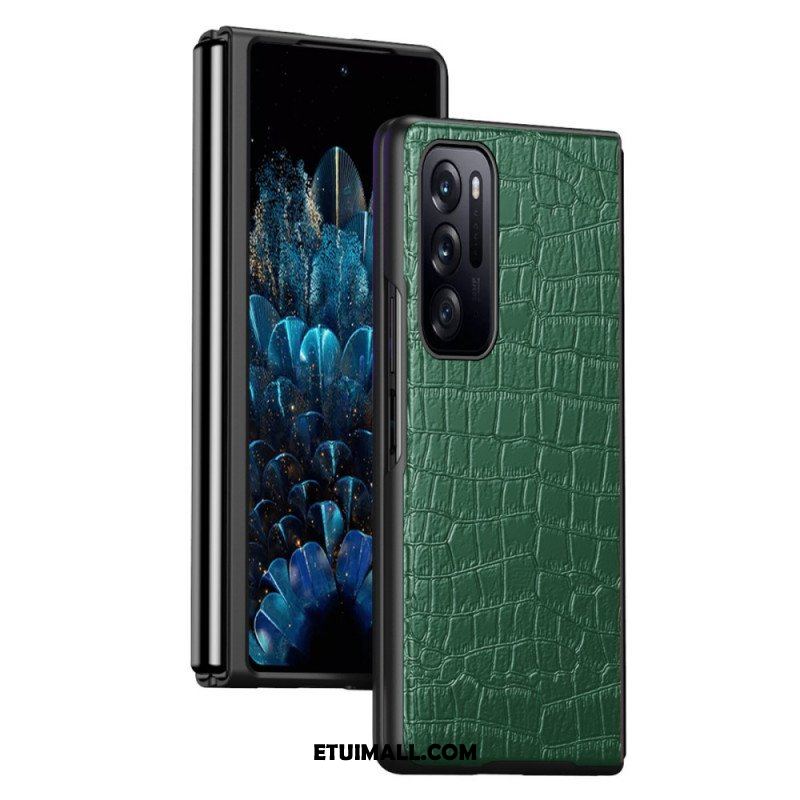 Etui do Oppo Find N Efekt Skóry Krokodyla