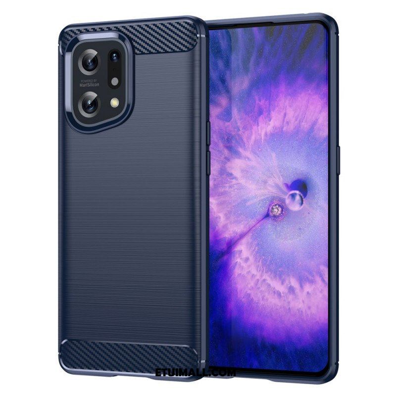 Etui do Oppo Find X5 Szczotkowane Włókno Węglowe