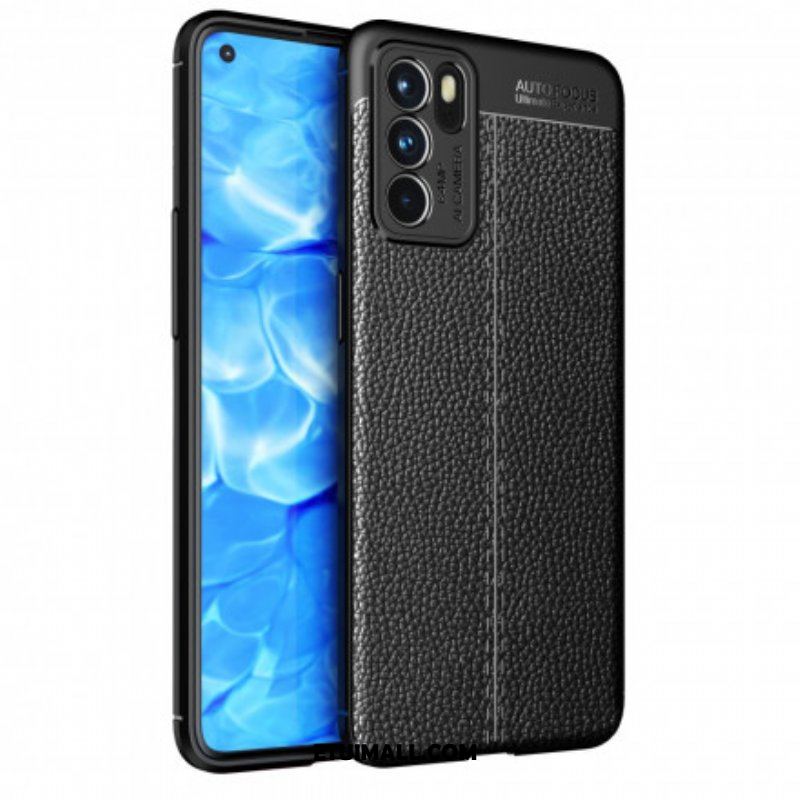 Etui do Oppo Reno 6 5G Efekt Skóry Litchi