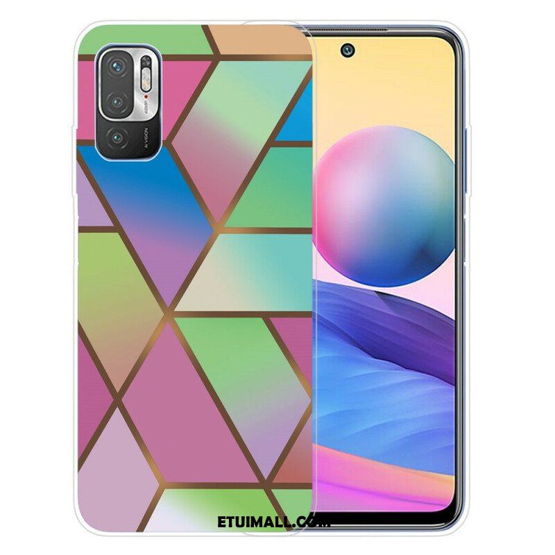 Etui do Poco M3 Pro 5G Geometryczny Marmur