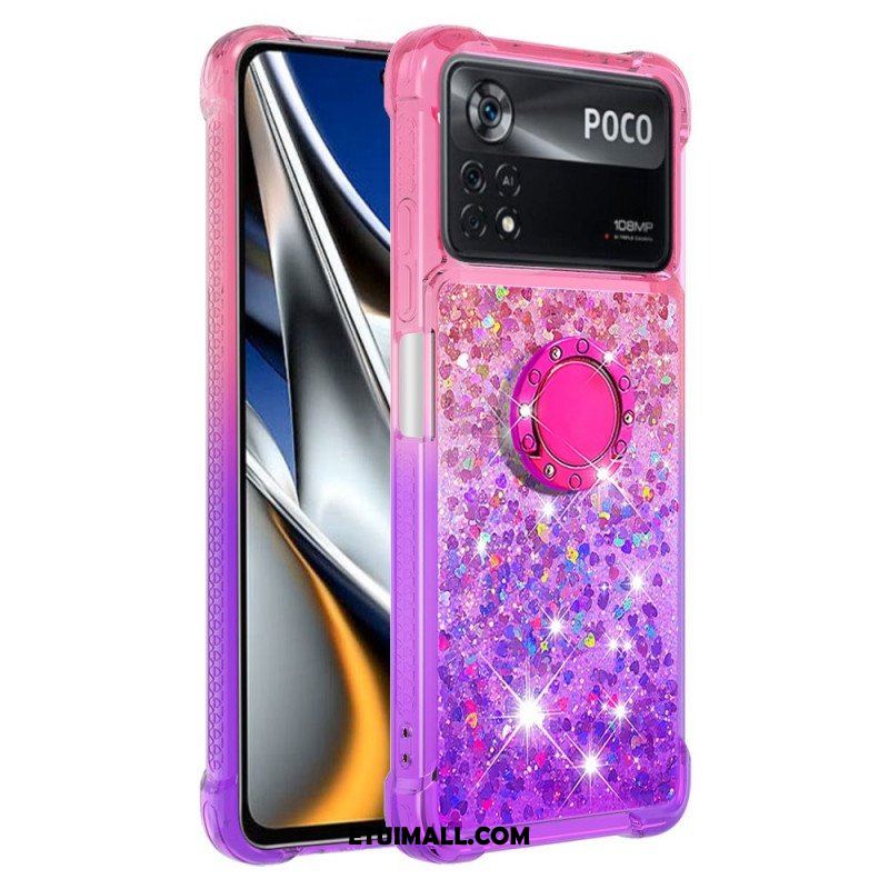 Etui do Poco X4 Pro 5G Brokatowy Pierścień-wspornik