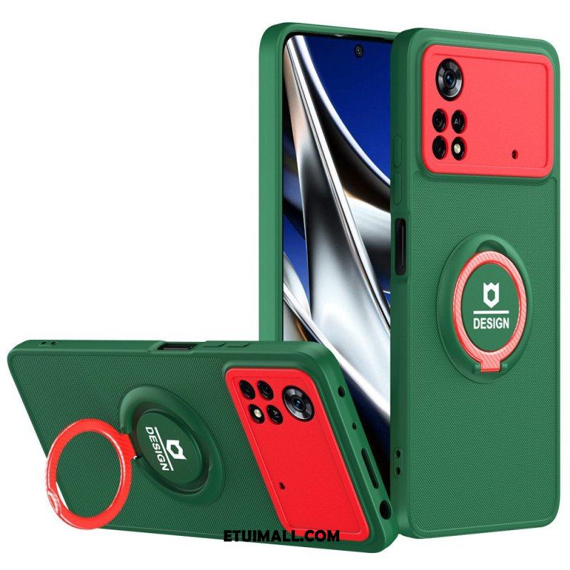 Etui do Poco X4 Pro 5G Wsparcie Pierścienia Dwukolorowego