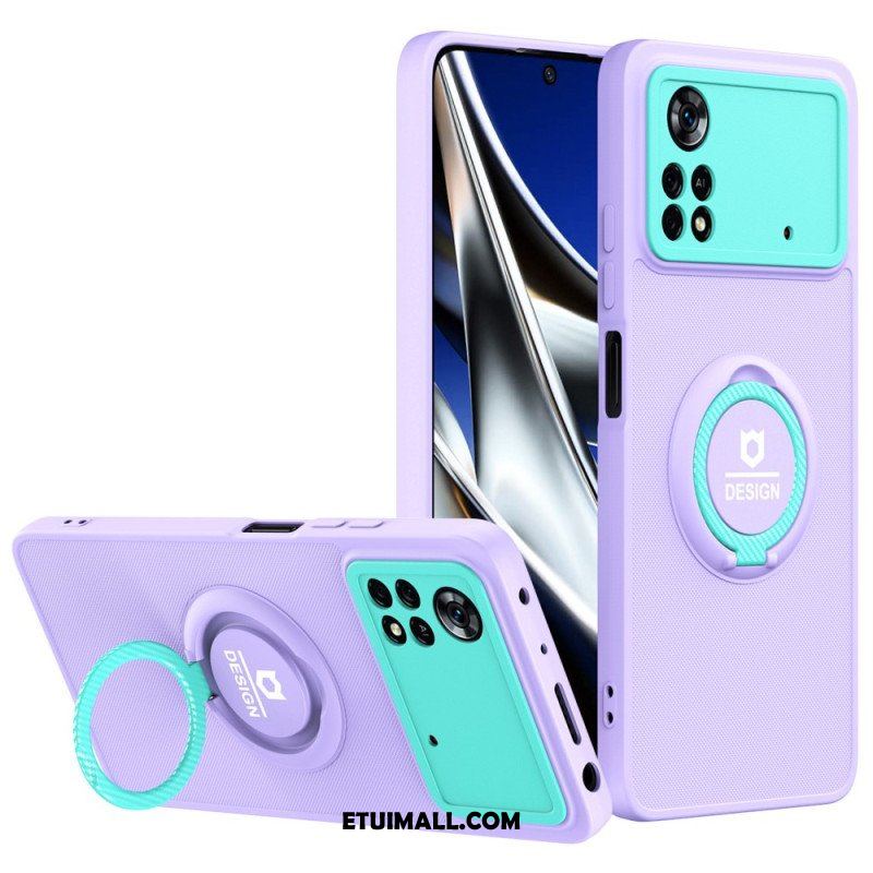 Etui do Poco X4 Pro 5G Wsparcie Pierścienia Dwukolorowego