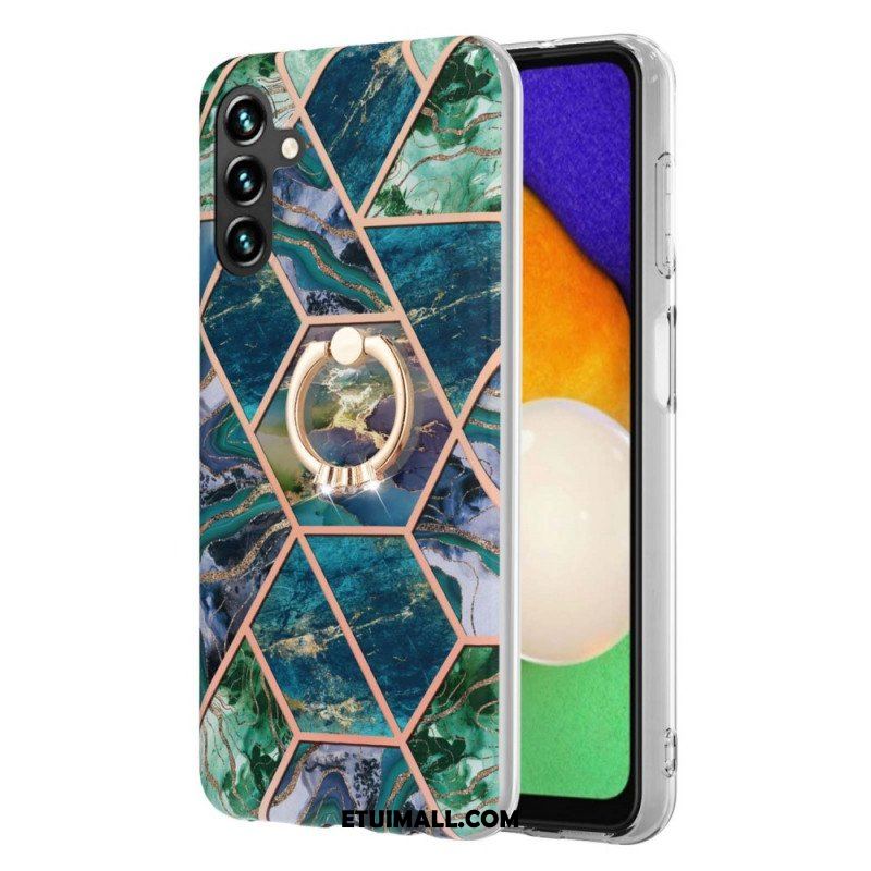 Etui do Samsung Galaxy A13 5G / A04s Geometryczny Marmur Z Podporą Pierścienia