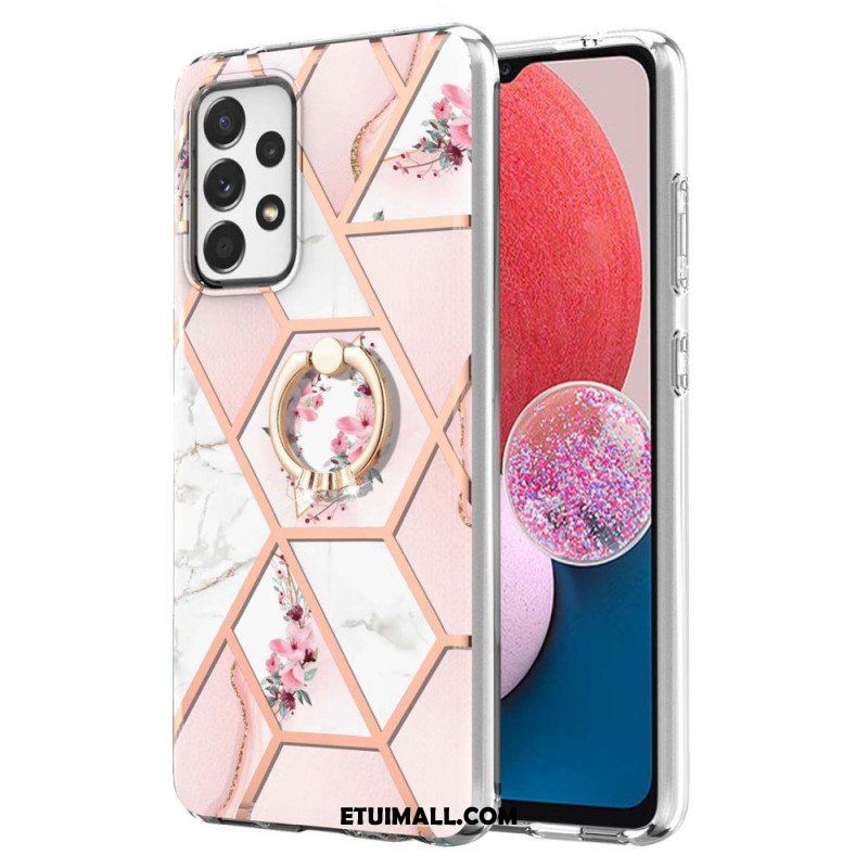 Etui do Samsung Galaxy A13 Kwiaty Wspornika Pierścieniowego