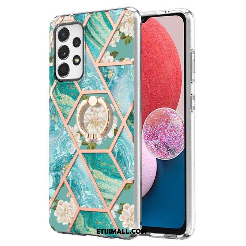 Etui do Samsung Galaxy A13 Kwiaty Wspornika Pierścieniowego