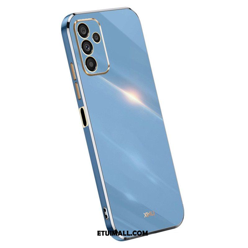 Etui do Samsung Galaxy A14 / A14 5G Silikonowe Złote Krawędzie