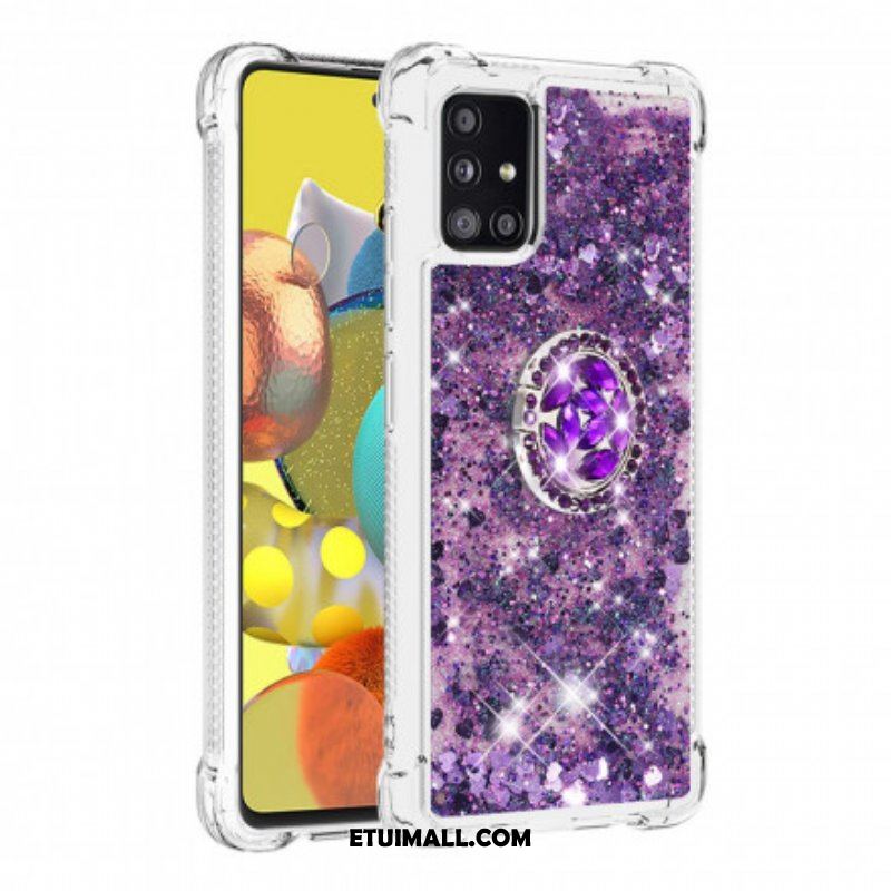 Etui do Samsung Galaxy A51 5G Cekiny Z Podparciem Pierścienia