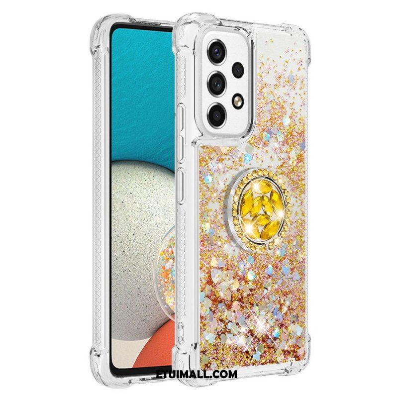 Etui do Samsung Galaxy A53 5G Cekiny Z Podparciem Pierścienia