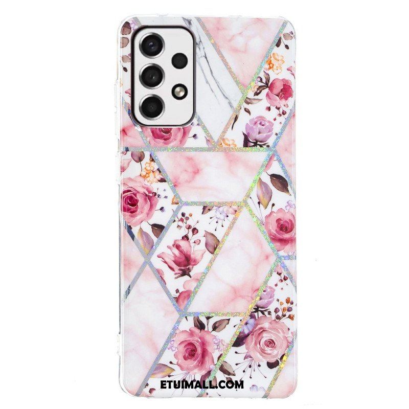 Etui do Samsung Galaxy A53 5G Marmurkowe Kwiaty