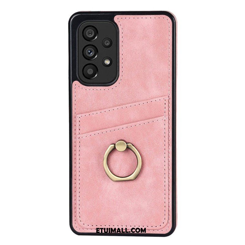 Etui do Samsung Galaxy A53 5G Vintage Wspornik Pierścieniowy I Uchwyt Na Kartę