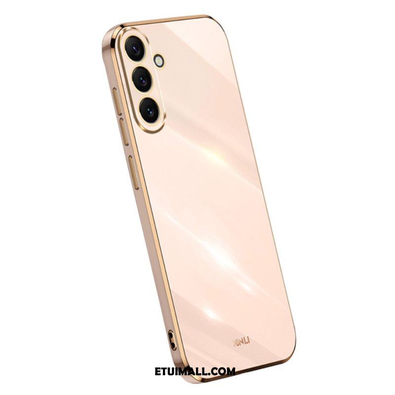 Etui do Samsung Galaxy A54 5G Silikonowe Złote Krawędzie