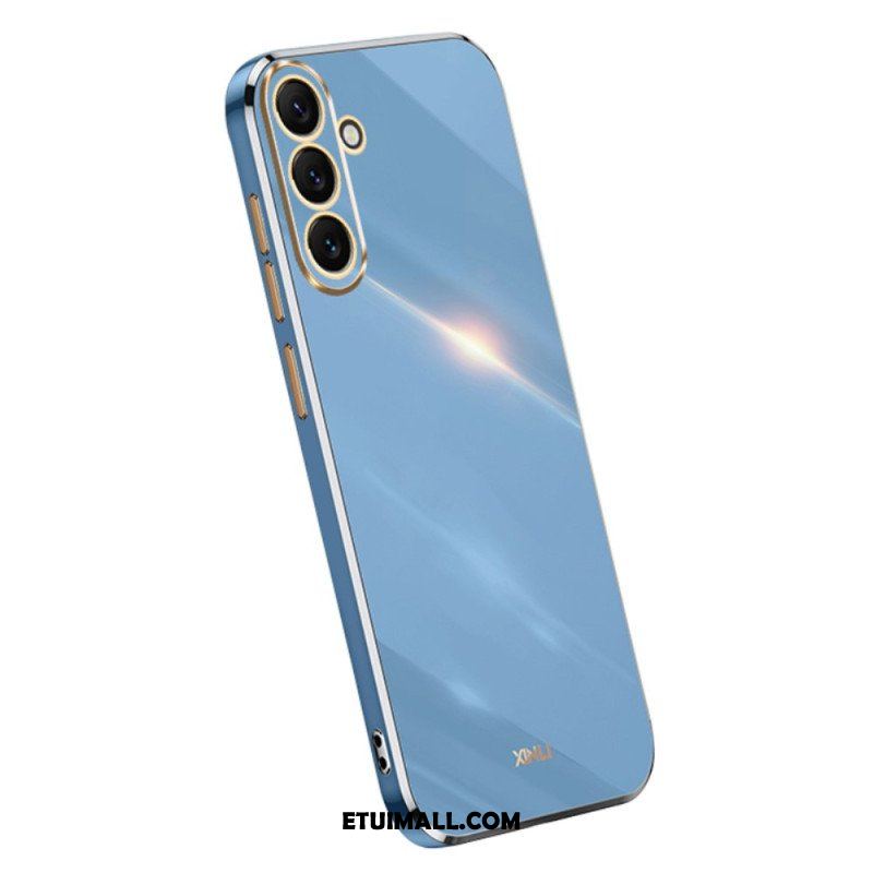 Etui do Samsung Galaxy A54 5G Silikonowe Złote Krawędzie