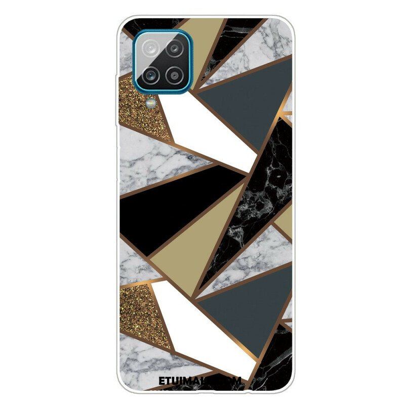 Etui do Samsung Galaxy M12 / A12 Geometryczny Marmur