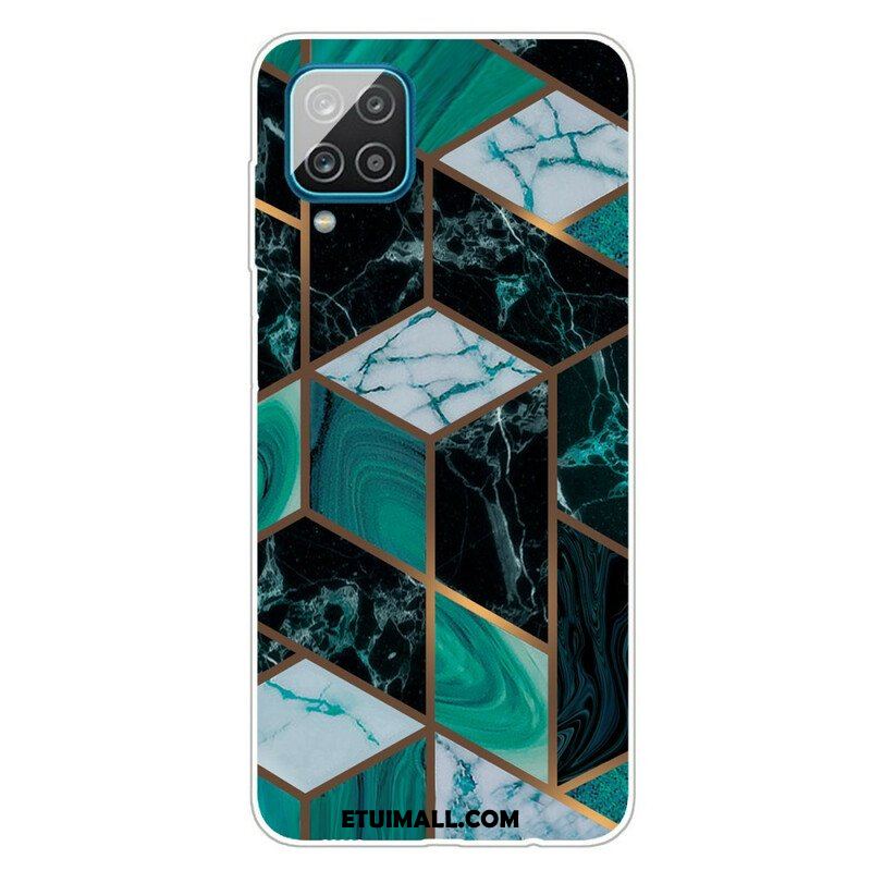 Etui do Samsung Galaxy M12 / A12 Geometryczny Marmur