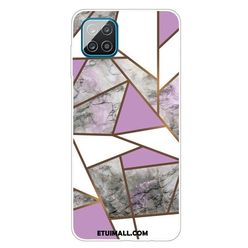 Etui do Samsung Galaxy M12 / A12 Geometryczny Marmur