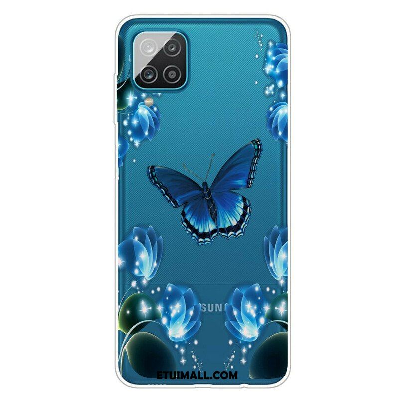 Etui do Samsung Galaxy M12 / A12 Luksus Motyla