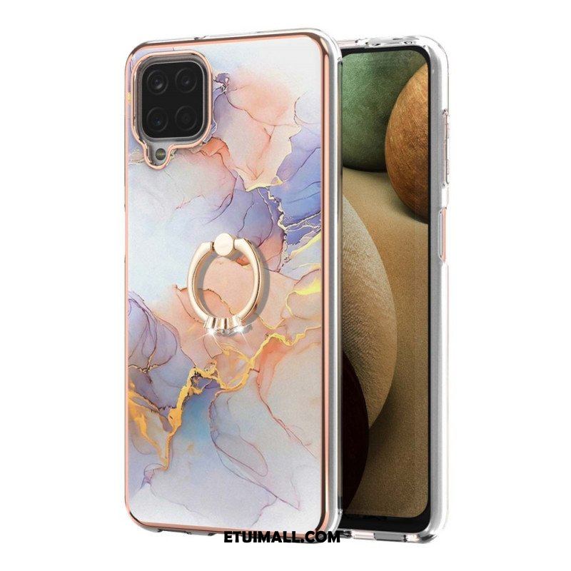 Etui do Samsung Galaxy M12 / A12 Marmur Ze Wspornikiem Pierścienia