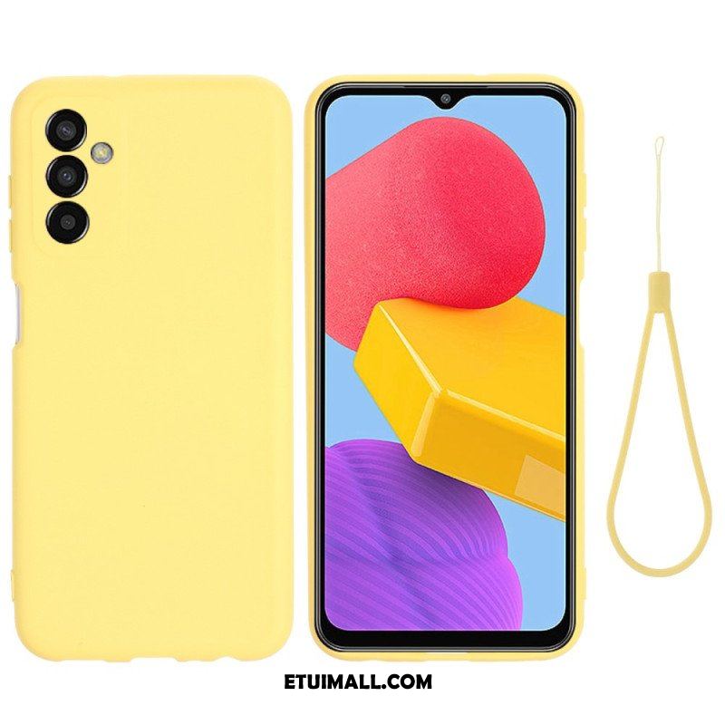 Etui do Samsung Galaxy M13 Płynny Silikon Ze Smyczą