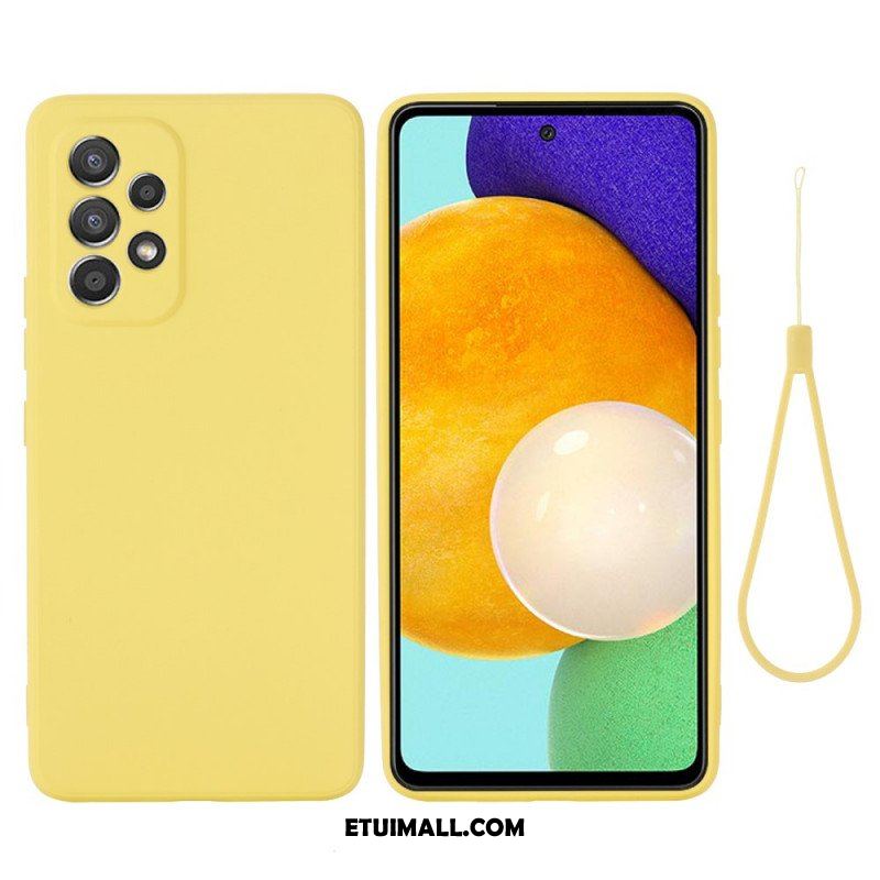 Etui do Samsung Galaxy M53 5G Płynny Silikon Ze Smyczą