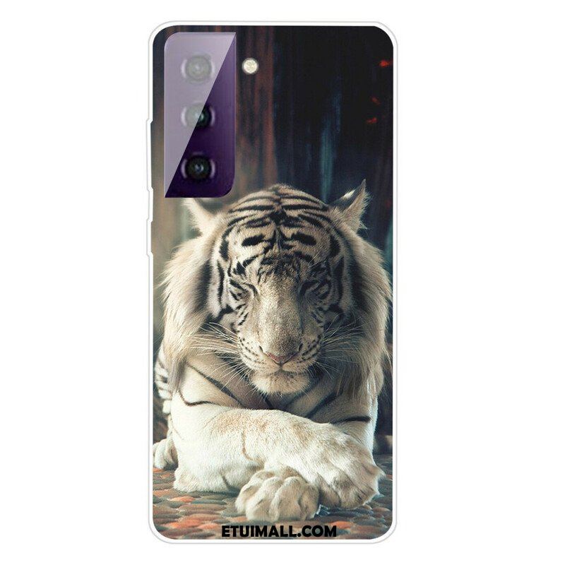 Etui do Samsung Galaxy S21 FE Elastyczny Tygrys