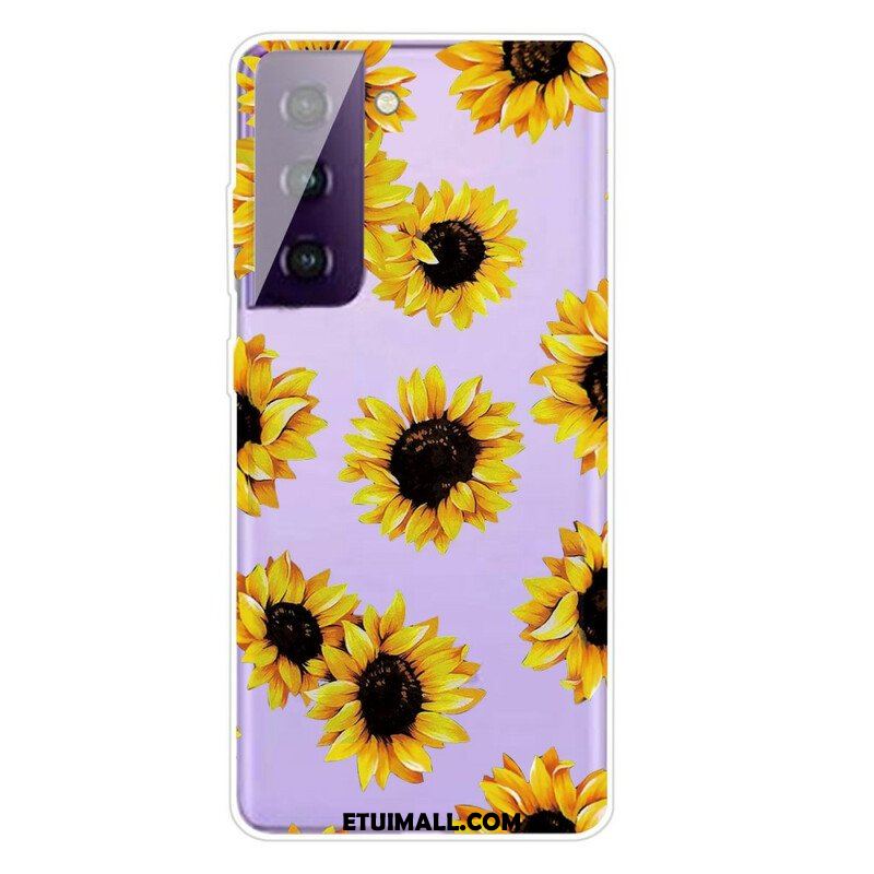 Etui do Samsung Galaxy S21 FE Graficzne Kwiaty