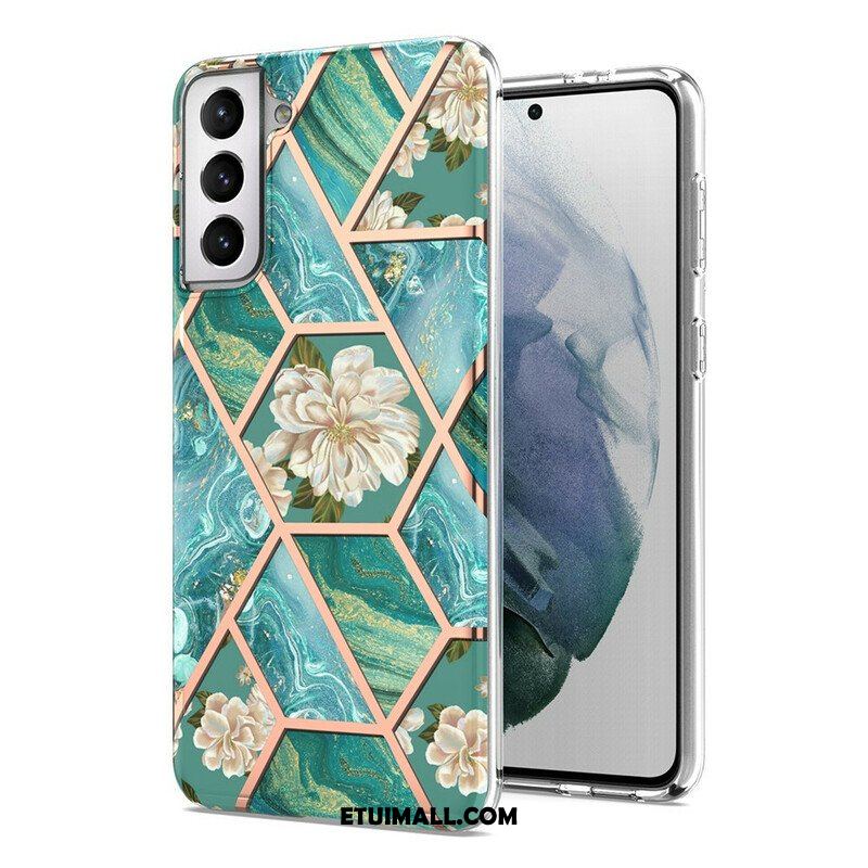 Etui do Samsung Galaxy S21 FE Marmurkowy Kwiatowy