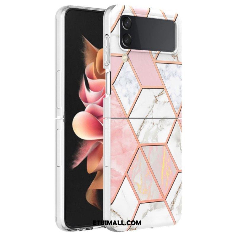 Etui do Samsung Galaxy Z Flip 4 Etui Folio Geometryczny Marmur