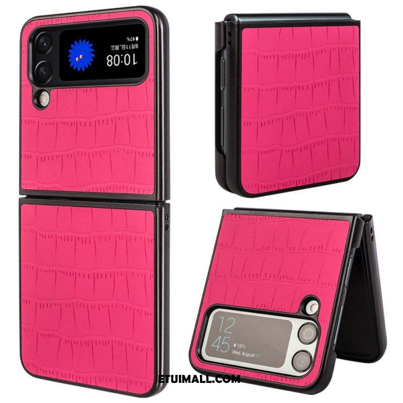 Etui do Samsung Galaxy Z Flip 4 Etui Folio Styl Skóry Krokodyla