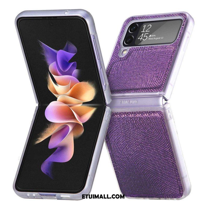 Etui do Samsung Galaxy Z Flip 4 Etui Folio Styl Węża Na Przezroczystym Silikonie