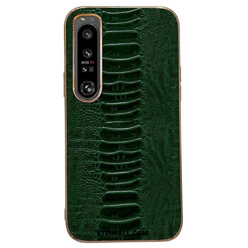 Etui do Sony Xperia 1 IV Skóra Naturalna W Stylu Krokodyla