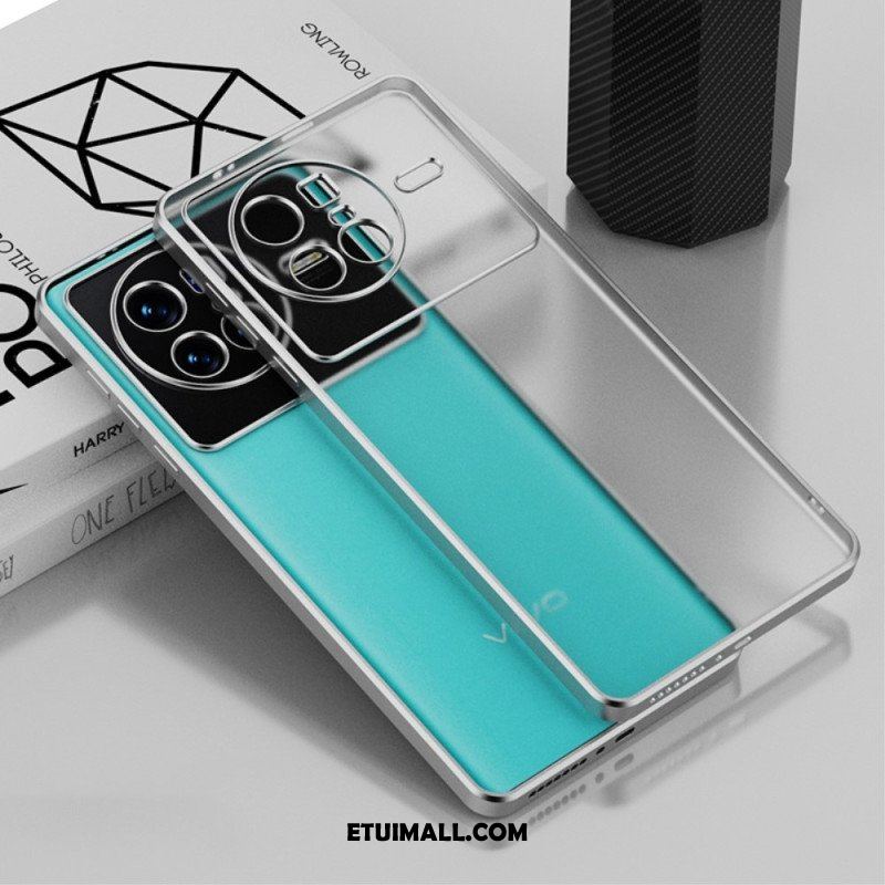 Etui do Vivo X80 Pro Przezroczysty Metaliczny Kontur