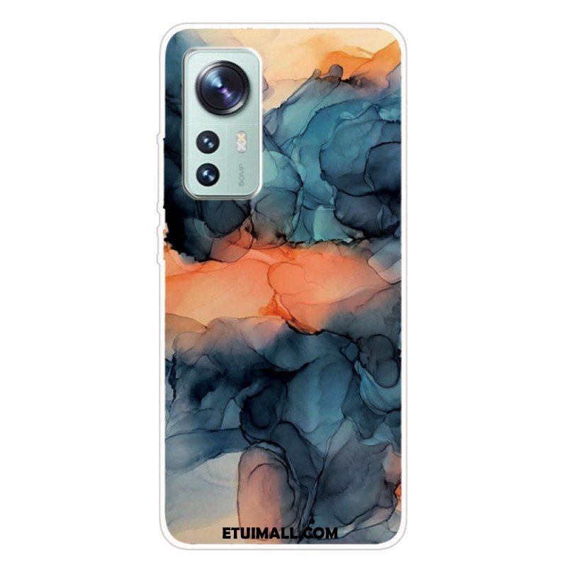 Etui do Xiaomi 12 Pro Akwarela Z Marmuru Silikonowego