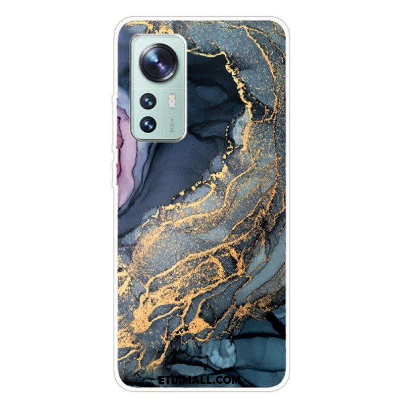 Etui do Xiaomi 12 Pro Akwarela Z Marmuru Silikonowego