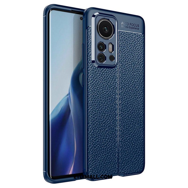 Etui do Xiaomi 12 Pro Efekt Skóry Liczi Z Podwójną Linią