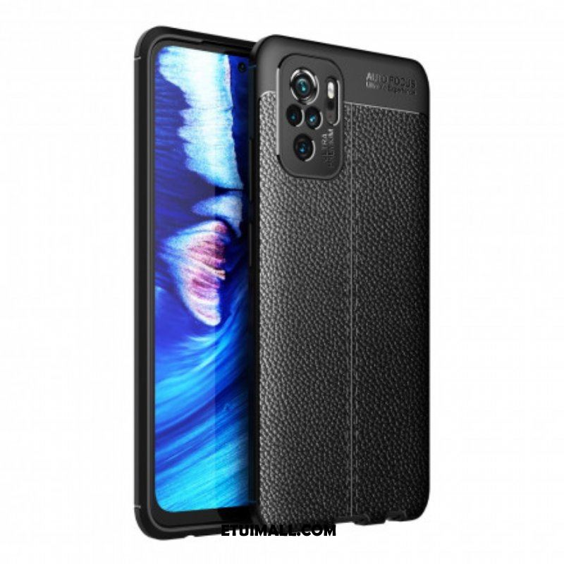 Etui do Xiaomi Redmi Note 10 / 10S Podwójna Linia Liczi Z Efektem Skóry